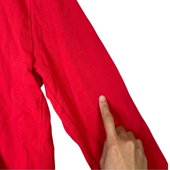 Lululemon The Lab Women's Red Sweatshirt Midi Dress Size 8 Front Pockets 1/4 Zip - Picture 15 of 16